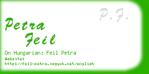 petra feil business card